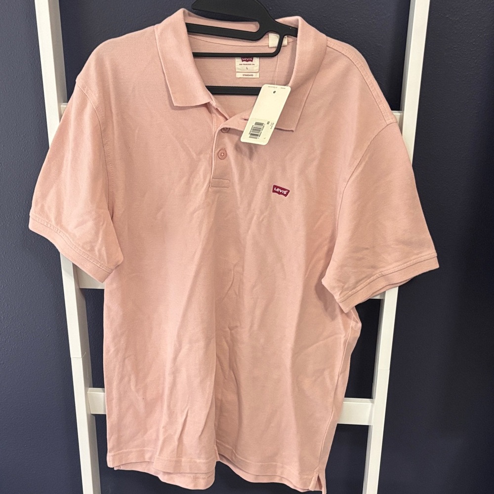 Levi's Men's Soft Pink Polo Shirt